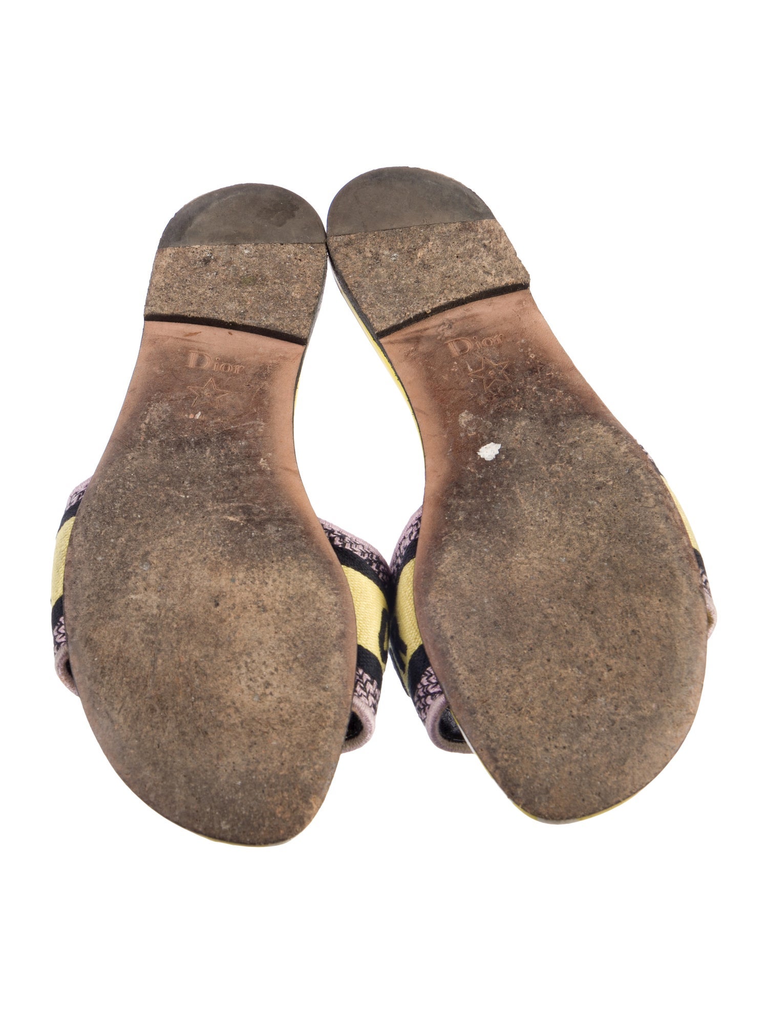 Christian Dior Canvas Printed Slides